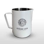 Azucar Loca etched Smart Pour™ Frothing Pitcher - White Matte Finish